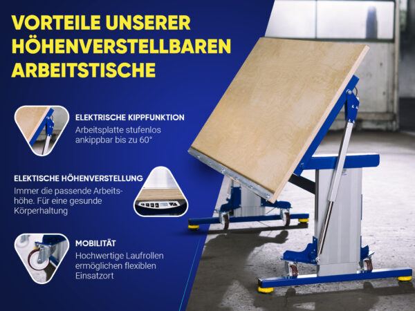 Höhenverstellbarer Montagetisch „Basic“ - Konfigurator