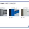 Individueller Arbeitstisch Gestellfarbe