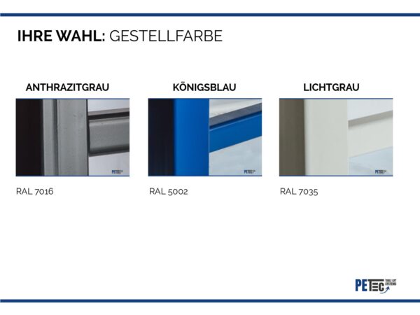 Individueller Arbeitstisch Gestellfarbe