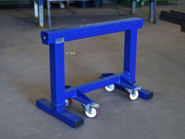 Mechanisch höhenverstellbarer und fahrbarer Unterstellbock für Industrie