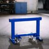 Mechanisch mittels Handkurbel stufenlos höhenverstellbarer und fahrbarer Schwerlast Unterstellbock bis 1000 kg "PETec Arbeitsbock ProFlex"