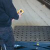 Scherenhubtisch mit Rollen und Holzplatte Extrem Belastbar