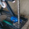 Scherenhubtisch mit Rollen und Holzplatte Extrem Belastbar
