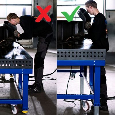 Richtige Arbeitsposition am Arbeitstisch