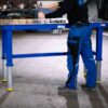Höhenverstellbare Werkbank mit Stahlarbeitsplatte