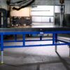 höhenverstellbarer Schweißtisch, 4 Füße, flexibel auf Laufrollen, Höhenverstellung bis 5000 kg mit Siegmund Professional 750 Schweißplatte
