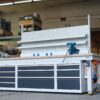 Höhenverstellbare Profi Werkbank mit Stahlplatte auf Rollen