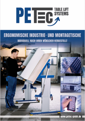 Prospekt Höhenverstellbare Montagetische für Industrie und Handwerk Preisübersicht