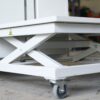 Scherenhubtisch mit geteilter Arebeitspaltte Fahrbar Kommissionierwagen