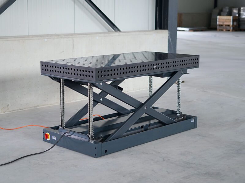 Schweisshubtisch ohne Hydraulik mit vier Schubketten elektrischer Scherenhubtisch