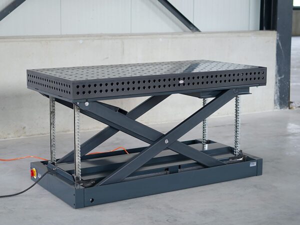 Schweisshubtisch ohne Hydraulik mit vier Schubketten Stabiler Scherenhubtisch