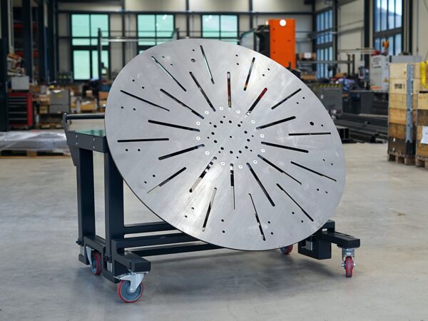 Höhenverstellbarer Montagetisch mit 360° Drehplatte und Schwenkfunktion