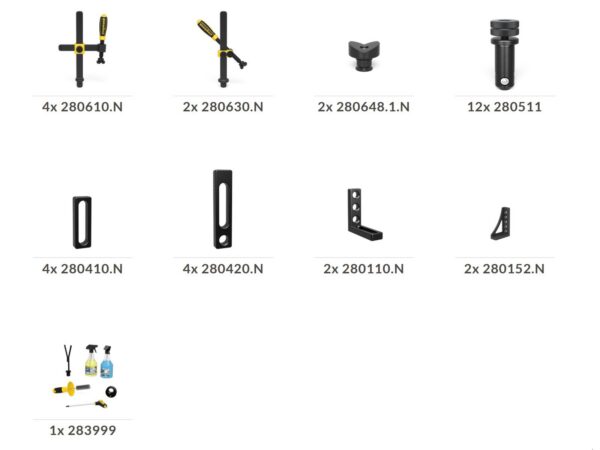 Siegmund Schweitisch Zubehörset Spannset Anschlagset System28 Set1