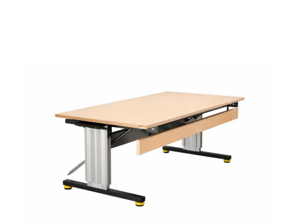 90 Grad kippbarer Arbeitstisch und elektrisch höhenverstellbar PETec Basic