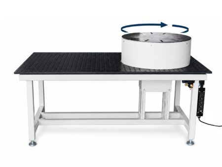 Montage Hubtisch mit elektrisch anhebbarem Drehteller Montage Hubtisch mit elektrisch anhebbarem Drehteller