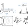 Industrie Montagewagen, Höhenverstellbar und Neigbarer Montagelift Zeichnung Industrie Montagewagen, Höhenverstellbar und Neigbarer Montagelift Zeichnung