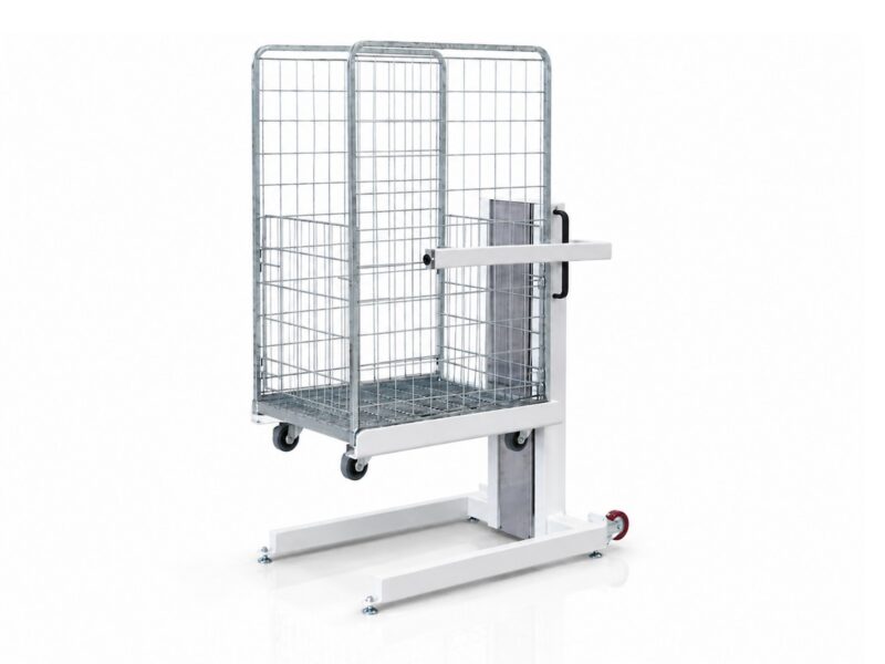 Mobiler Rollbehälter-Lift - Gitterwagen und Logistikwagen Hubsystem Mobiler Rollbehälter-Lift - Gitterwagen und Logistikwagen Hubsystem