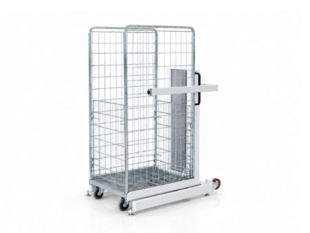 Mobiler Rollbehälter Lift, Materialheber für Gitterwagen und Logistik