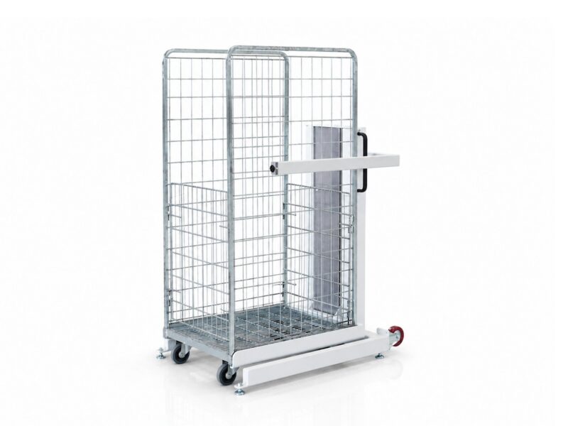 Mobiler Rollbehälter Lift, Materialheber für Gitterwagen und Logistik Mobiler Rollbehälter Lift, Materialheber für Gitterwagen und Logistik
